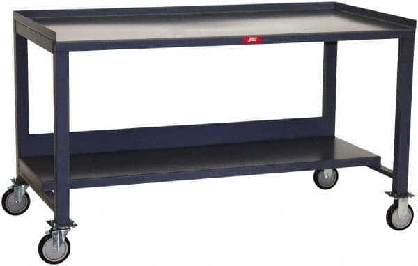 Jamco - Heavy Duty Use Workbench Mobile Work Bench - Steel, Gray, 72" Long x 36" Deep x 35" High - Caliber Tooling