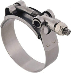 IDEAL TRIDON - 1.63 to 1.88" Hose, 3/4" Wide, T-Bolt Channel Bridge Clamp - 1.63 to 1.88" Diam, Stainless Steel - Caliber Tooling