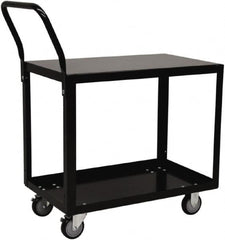 Jamco - 800 Lb Capacity, 18" Wide x 24" Long x 28" High Shelf Cart - 2 Shelf, Steel, 2 Rigid/2 Swivel Casters - Caliber Tooling