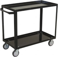 Jamco - 800 Lb Capacity, 24" Wide x 36" Long x 33" High Shelf Cart - 2 Shelf, Steel, 2 Rigid/2 Swivel Casters - Caliber Tooling