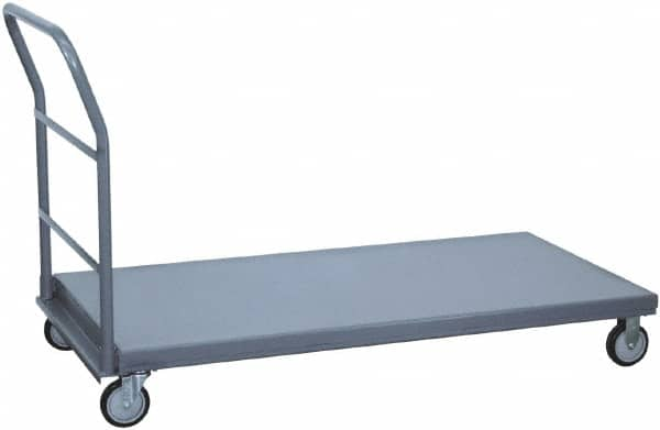 Jamco - 1,200 Lb Capacity Steel Platform Truck - Steel Deck, 30" OAW, 72" Platform Length, Urethane Casters - Caliber Tooling