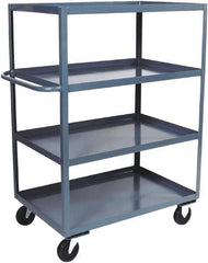 Jamco - 3,000 Lb Capacity, 4 Shelf, Steel Stock Truck - 72" Long x 36" Wide x 60" High, 6" Diam Phenolic Wheels - Caliber Tooling