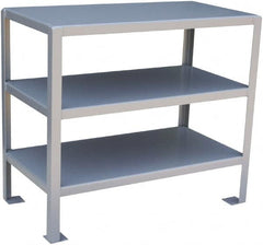 Jamco - 36 Wide x 18" Deep x 32" High, Steel Work Stand - Flat Top, Fixed Legs, Gray - Caliber Tooling