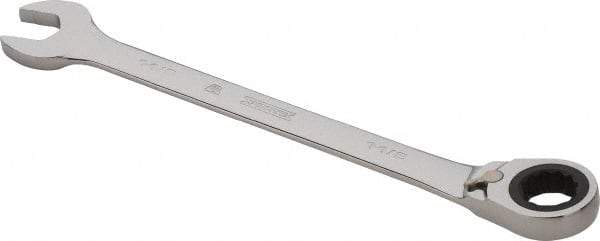 Proto - 1-1/8" 12 Point Combination Wrench - 0° Offset Angle, 15-7/8" OAL, Steel, Chrome Finish - Caliber Tooling