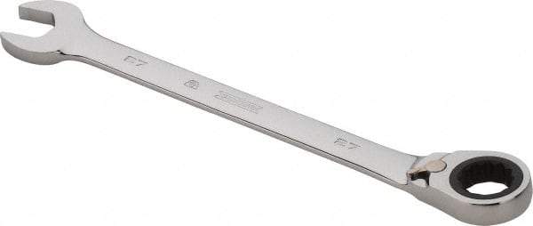 Proto - 27mm 12 Point Combination Wrench - 0° Offset Angle, 14-1/8" OAL, Steel, Chrome Finish - Caliber Tooling