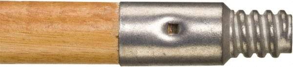 Rubbermaid - 60 x 1-1/16" Wood Handle for Push Brooms - Threaded Connection, Tan - Caliber Tooling