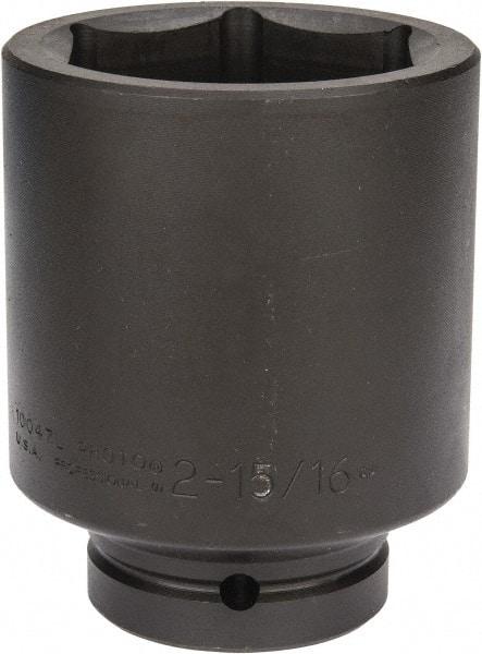 Proto - 1" Drive 2-15/16" Deep Impact Socket - 6 Points, 5" OAL - Caliber Tooling