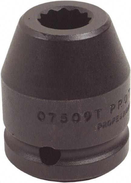 Proto - 3/4" Drive 17mm Standard Impact Socket - 12 Points, 1-29/32" OAL - Caliber Tooling