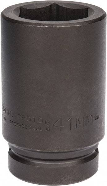 Proto - 1" Drive 41mm Deep Impact Socket - 6 Points, 4" OAL - Caliber Tooling