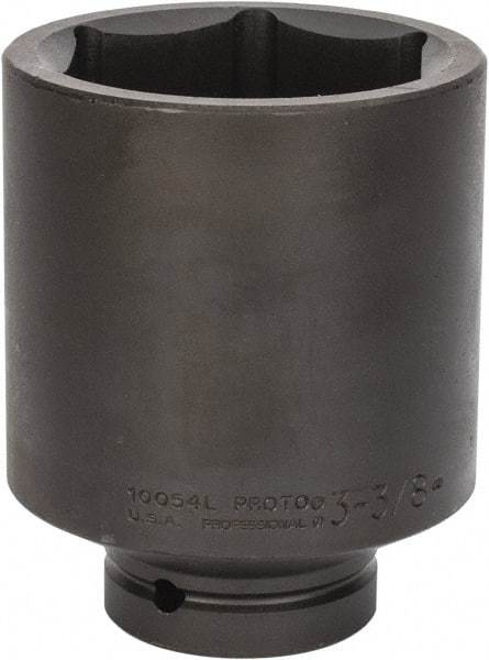 Proto - 1" Drive 3-3/8" Deep Impact Socket - 6 Points, 5-3/4" OAL - Caliber Tooling