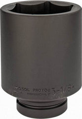 Proto - 1" Drive 3-1/8" Deep Impact Socket - 6 Points, 5-1/2" OAL - Caliber Tooling