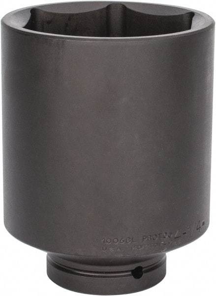 Proto - 1" Drive 4-1/4" Deep Impact Socket - 6 Points, 7" OAL - Caliber Tooling