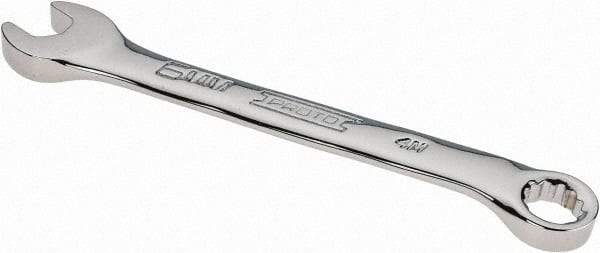 Proto - 6mm 12 Point Offset Combination Wrench - 15° Offset Angle, 3-1/4" OAL, Steel, Chrome Finish - Caliber Tooling