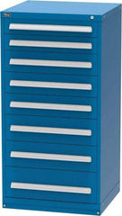 Vidmar - 8 Drawer, Modular Storage Cabinet - Steel, 30" Wide x 27-3/4" Deep x 59" High, Blue - Caliber Tooling