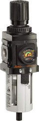 ARO/Ingersoll-Rand - 3/8" NPT Port Compact 1 Piece Filter/Regulator FRL Unit - Polycarbonate Bowl, 90 SCFM, 150 Max psi, 8.15" High x 2.205" Long, Manual Drain - Caliber Tooling