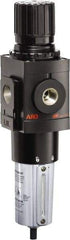 ARO/Ingersoll-Rand - 1" NPT Port Heavy Duty 1 Piece Filter/Regulator FRL Unit - Metal Bowl, 250 SCFM, 250 Max psi, 13.642" High x 4.091" Long, Manual Drain - Caliber Tooling