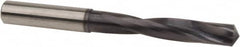 Accupro - 13/32" 140° Solid Carbide Jobber Drill - TiAlN Finish, Right Hand Cut, Spiral Flute, Straight Shank, 4-3/8" OAL, Special Type Point - Caliber Tooling