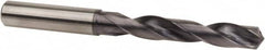 Accupro - 3.4mm 140° Solid Carbide Jobber Drill - TiAlN Finish, Right Hand Cut, Spiral Flute, Straight Shank, 66mm OAL, Special Type Point - Caliber Tooling