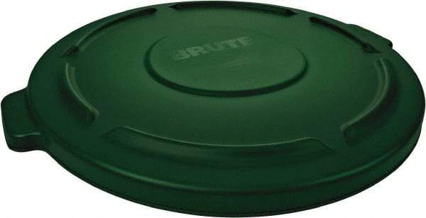 Rubbermaid - Round Lid for Use with 10 Gal Round Trash Cans - Green, Polyethylene, For Brute Trash Cans - Caliber Tooling