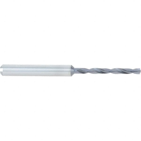 Accupro - 8mm, 140° Point, Spiral Flute, Solid Carbide Taper Length Drill Bit - TiAlN Finish, 76mm Flute Length, 114mm OAL - Caliber Tooling