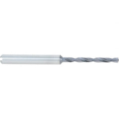 Accupro - 8mm, 140° Point, Spiral Flute, Solid Carbide Taper Length Drill Bit - TiAlN Finish, 76mm Flute Length, 114mm OAL - Caliber Tooling