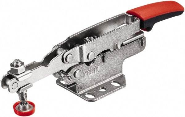 Bessey - 450 Lb Holding Capacity, Horizontal Handle, Manual Hold Down Toggle Clamp - U-Bar, Flanged Base, Carbon Steel - Caliber Tooling