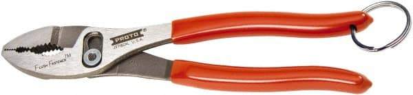 Proto - 6-1/2" OAL, 1-27/64" Jaw Length, 1-1/4" Jaw Width, Tethered, Slip Joint Pliers - 2 Positions, Slip Joint Head, Slip Joint Plier Tool - Caliber Tooling