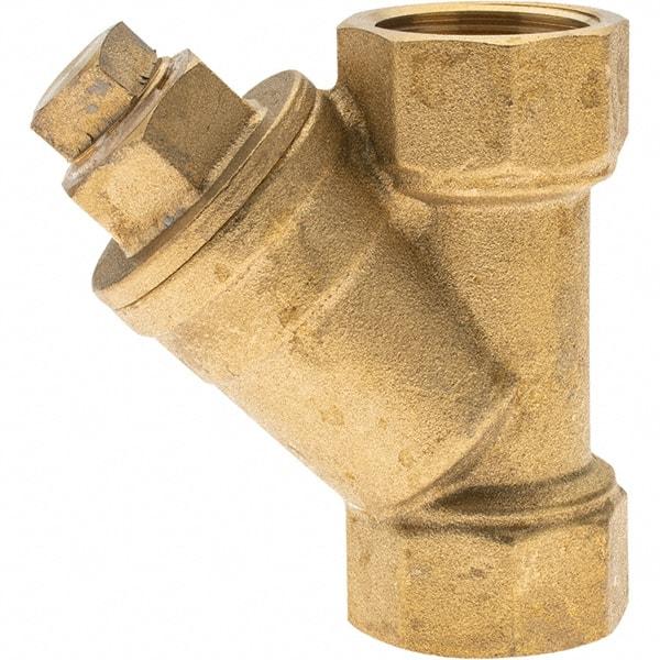 Value Collection - 3/4" Pipe, Female NPT Ends, Forged Brass Y-Strainer - 600 psi WOG Rating, 150 psi WSP Rating - Caliber Tooling