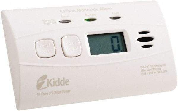 Kidde - 4-1/2 Inch Long x 1-1/2 Inch Wide, CO Alarm - 85 dB Decibel Rating, Lithium Battery Included, Tamper Resistant - Caliber Tooling