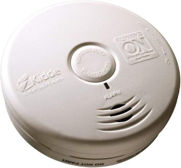 Kidde - 1.6 Inch Long x 5.22 Inch Wide x 5.22 Inch Diameter, Smoke Alarm - 85 dB Decibel Rating, Lithium Battery Included, Wall or Indicating Light, Tamper Resistant - Caliber Tooling