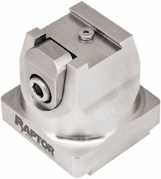 Raptor Workholding - 2" High x 2.07" Wide x 2.07" Long Dovetail Vise - 3/4" Jaw Opening Capacity, 1/8" High x 1.26" Wide Jaw, For 4 & 5 Axis Workholding Systems - Caliber Tooling