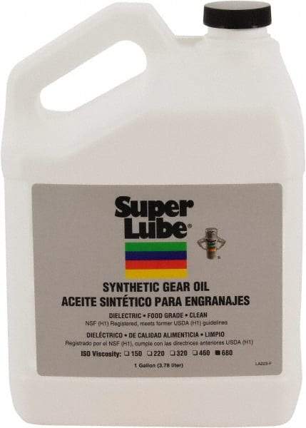 Synco Chemical - 1 Gal Plastic Bottle, Synthetic Gear Oil - -40°F to 450°F, 680 St Viscosity at 40° C, ISO 680 - Caliber Tooling