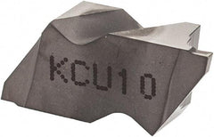 Kennametal - 2031NG K Grade KCU10, 0.79mm Cutting Width Carbide Grooving Insert - 1.27mm Max Depth of Cut, Left Hand, 0.09mm Corner Radius, AlTiN Finish - Caliber Tooling