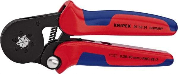 Knipex - 7-1/8" OAL Crimping Pliers - Plastic PVC Handle - Caliber Tooling