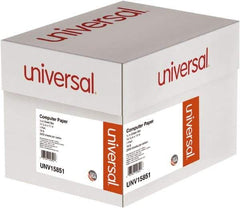 UNIVERSAL - 14-7/8" x 11" White & Green Computer Paper - Use with Tractor-Feed Printers - Caliber Tooling