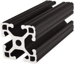 80/20 Inc. - 72 Inches Long x 1-1/2 Inches Wide x 3 Inches High, T Slotted Aluminum Extrusion - 1.7288 Square Inches, Black Anodized Finish - Caliber Tooling