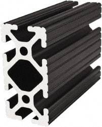 80/20 Inc. - 145 Inches Long x 1-1/2 Inches Wide x 3 Inches High, T Slotted Aluminum Extrusion - 2.0798 Square Inches, Black Anodized Finish - Caliber Tooling