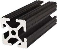 80/20 Inc. - 72 Inches Long x 1-1/2 Inches Wide x 1-1/2 Inches High, T Slotted Aluminum Extrusion - 1.154 Square Inches, Black Anodized Finish - Caliber Tooling