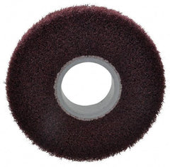 3M - 6" Diam Aluminum Oxide Finishing Flap Wheel - 2" Hole, 1" Wide, Density 5, Nonwoven, Medium Grade, 3,400 Max RPM - Caliber Tooling