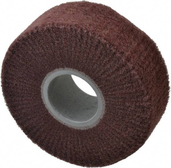 3M - 6" Diam Aluminum Oxide Finishing Flap Wheel - 2" Hole, 2" Wide, Density 5, Nonwoven, Fine Grade, 3,400 Max RPM - Caliber Tooling