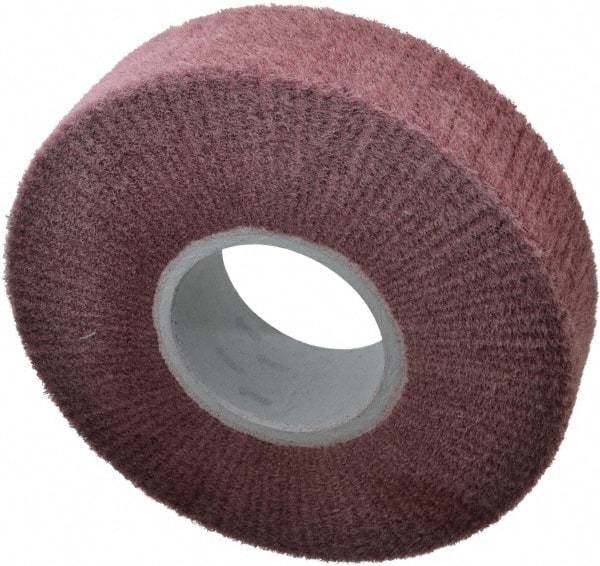 3M - 8" Diam Aluminum Oxide Finishing Flap Wheel - 3" Hole, 2" Wide, Density 5, Nonwoven, Fine Grade, 3,200 Max RPM - Caliber Tooling