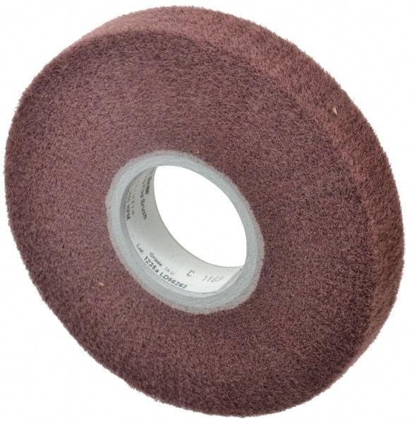 3M - 6" Diam Aluminum Oxide Finishing Flap Wheel - 2" Hole, 1" Wide, Density 7, Nonwoven, Very Fine Grade, 3,400 Max RPM - Caliber Tooling