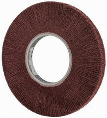 3M - 12" Diam Aluminum Oxide Finishing Flap Wheel - 5" Hole, 1" Wide, Density 5, Nonwoven, Fine Grade, 2,500 Max RPM - Caliber Tooling