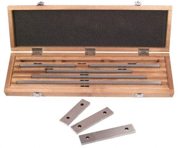 SPI - 8 Piece, 5 to 20", Grade 0, Steel Gage Block Set - Rectangular, 0.000007, 0.000008, 0.000009, 0.00001, 0.000012, 0.000014, 0.000016, 0.000018, 0.00002, 0.000024, 0.000028, 0.000036, 0.00004" Tolerance - Caliber Tooling