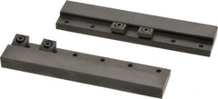 Mitee-Bite - 2 Piece, 5-3/4 x 1-1/4" Magnetic Chuck Gripping Rails - 0.58" High, Carbon Steel, Black Oxide Finish - Caliber Tooling