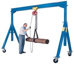 Vestil - 6,000 Lb Load Capacity, Steel Gantry Crane - Hoist and Trolley Not Included - Caliber Tooling