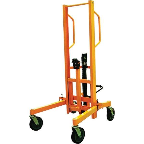 Wesco Industrial Products - 880 Lb Load Capacity, 30 & 55 Gal Drum Truck - 54-3/4" Wide x 71-1/4" High, 4 Steel Wheels - Caliber Tooling