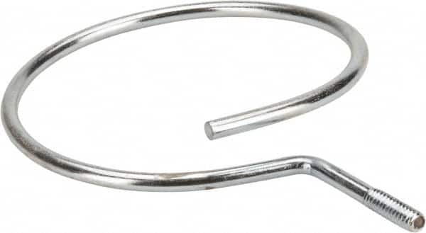 Cooper B-Line - 4" Pipe, 1/4-20" Rod, Steel Threaded Bridle Rings - Silver, Zinc Plated, 50 Lb Capacity - Caliber Tooling