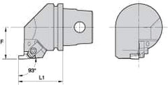 Kennametal - Insert Style NG 3L, 40mm Head Length, Left Hand Cut, Internal Modular Threading Cutting Unit Head - System Size KM32, 22mm Center to Cutting Edge, Series Top Notch - Caliber Tooling