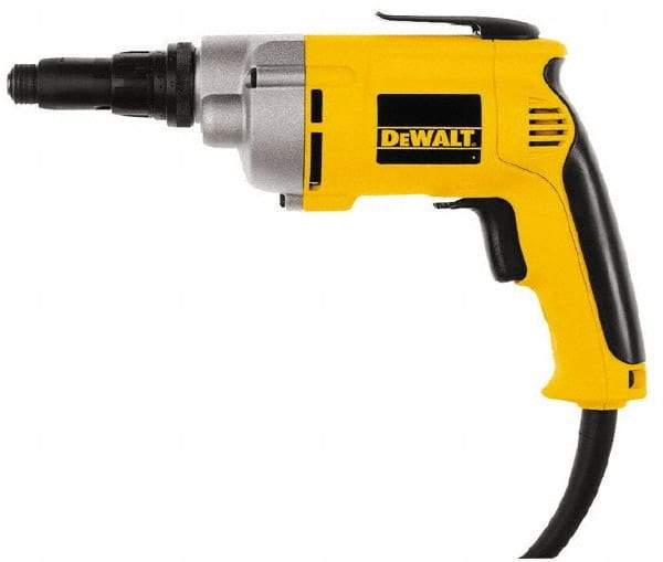 DeWALT - Pistol Grip Handle, 4,000 RPM, 81 In/Lb Torque, Electric Screwdriver - 1/4" Bit Holder, 6.3 Amps - Caliber Tooling